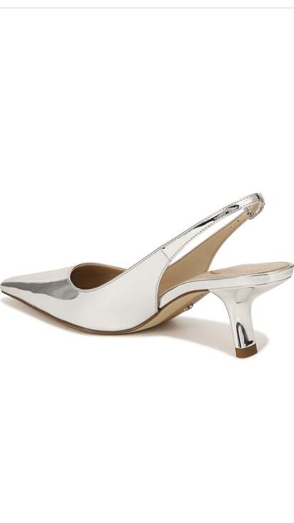 Sam Edelman Shoes - Sam Edelman Bianka Slingback Pump in Soft Silver Leather